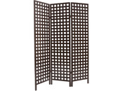 Paravent japonais en bois fonc&eacute; EMIKO