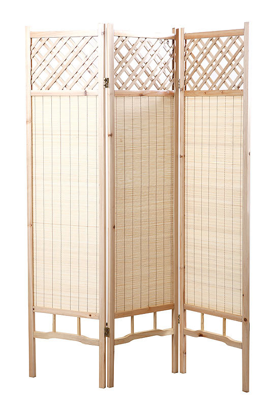 Paravent japonais en sapin et bambou NEW NIHA