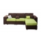 Petit coussin 40x40 coton fleuri anis