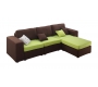Petit coussin 40x40 coton fleuri anis