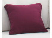 Petit coussin 40x40 coton prune