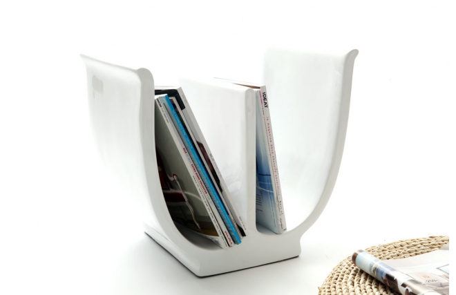 Porte-revues design blanc TULIP