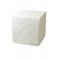 Pouf blanc moderne carr&eacute; Angelo