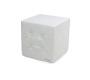 Pouf blanc moderne carr&eacute; Angelo