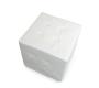 Pouf blanc moderne carr&eacute; Angelo