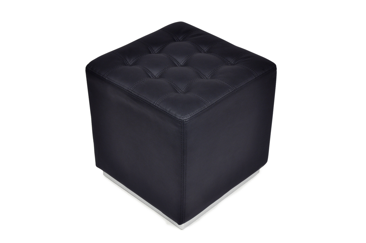Pouf carr&eacute; MANHATTAN - coloris noir