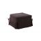 Pouf convertible chocolat microfibre Diego