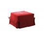Pouf convertible microfibre rouge DIEGO