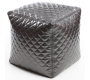 Pouf design carr&eacute; argent CUBAG TREND