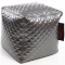Pouf design carr&eacute; argent CUBAG TREND