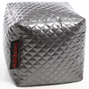 Pouf design carr&eacute; argent CUBAG TREND