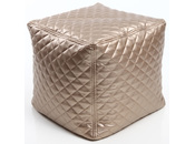 Pouf design carr&eacute; dor&eacute; CUBAG TREND