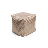 Pouf design carr&eacute; dor&eacute; CUBAG TREND