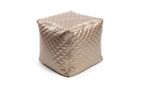 Pouf design carr&eacute; dor&eacute; CUBAG TREND