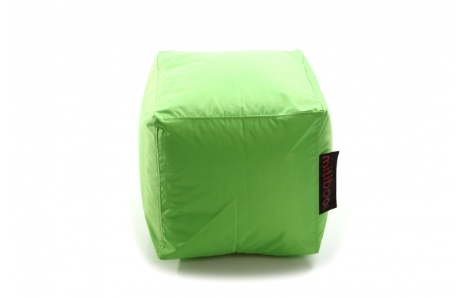 Pouf design carr&eacute; vert anis CUBAG  