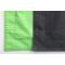 Pouf design polyester bicolore gris et vert anis SMALL MILIBAG 