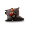 Pouf design polyester gris SMALL MILIBAG