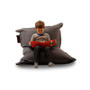 Pouf design polyester gris SMALL MILIBAG