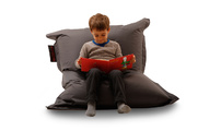 Pouf design polyester gris SMALL MILIBAG