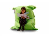 Pouf design polyester vert anis SMALL MILIBAG