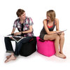 Pouf design waterproof carr&eacute; noir CUBAG 