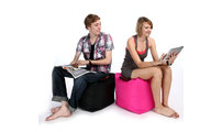 Pouf design waterproof carr&eacute; rose fuchsia CUBAG