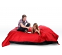 Pouf g&eacute;ant design bicolore noir et rouge FAMILY MILIBAG 