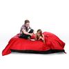 Pouf g&eacute;ant design bicolore noir et rouge FAMILY MILIBAG 