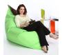 Pouf g&eacute;ant design polyester bicolore marron et vert anis BIG MILIBAG 