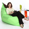 Pouf g&eacute;ant design polyester bicolore marron et vert anis BIG MILIBAG 