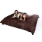 Pouf g&eacute;ant design polyester chocolat FAMILY MILIBAG 