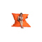 Pouf g&eacute;ant design waterproof orange BIG MILIBAG