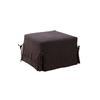 Pouf / lit convertible chocolat DIEGO en microfibre  image pub1