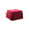 Pouf / lit convertible framboise DIEGO en microfibre image pub1