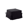 Pouf / lit convertible noir DIEGO en microfibre  image pub1