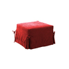 Pouf / lit convertible rouge DIEGO en microfibre  image pub1