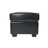 Pouf / repose pied Club cuir noir