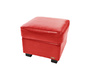 Pouf / repose pied Club cuir rouge