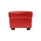Pouf / repose pied Club cuir rouge