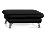 Pouf repose pied design noir ALABAMA