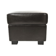 Pouf / repose pieds CLUB cuir marron image pub1