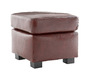Pouf / repose pieds CLUB cuir marron clair image 3