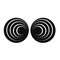 Stickers muraux 3D noirs BUBBLES