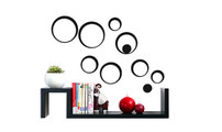 Stickers muraux 3D noirs BUBBLES