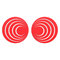 Stickers muraux 3D rouges BUBBLES