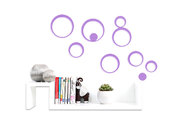 Stickers muraux 3D violets BUBBLES