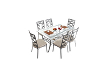 Table &agrave; manger baroque verre et noire VENEZIA