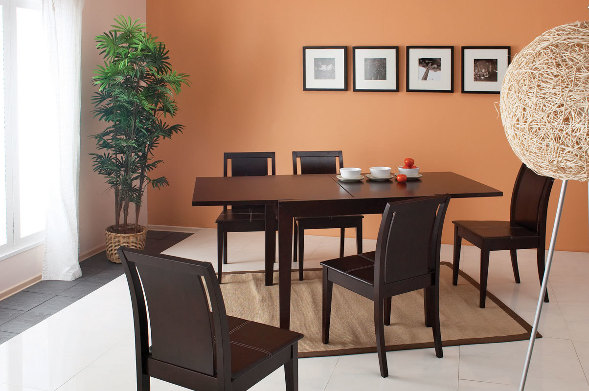 Table &agrave; rallonges  ch&ecirc;ne malaisien BENSON - coloris wenge