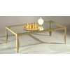 Table basse Baroca en acier laqu&eacute; et verre tremp&eacute; transparent image pub1