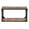 Table basse bois massif et m&eacute;tal industrielle ATELIER